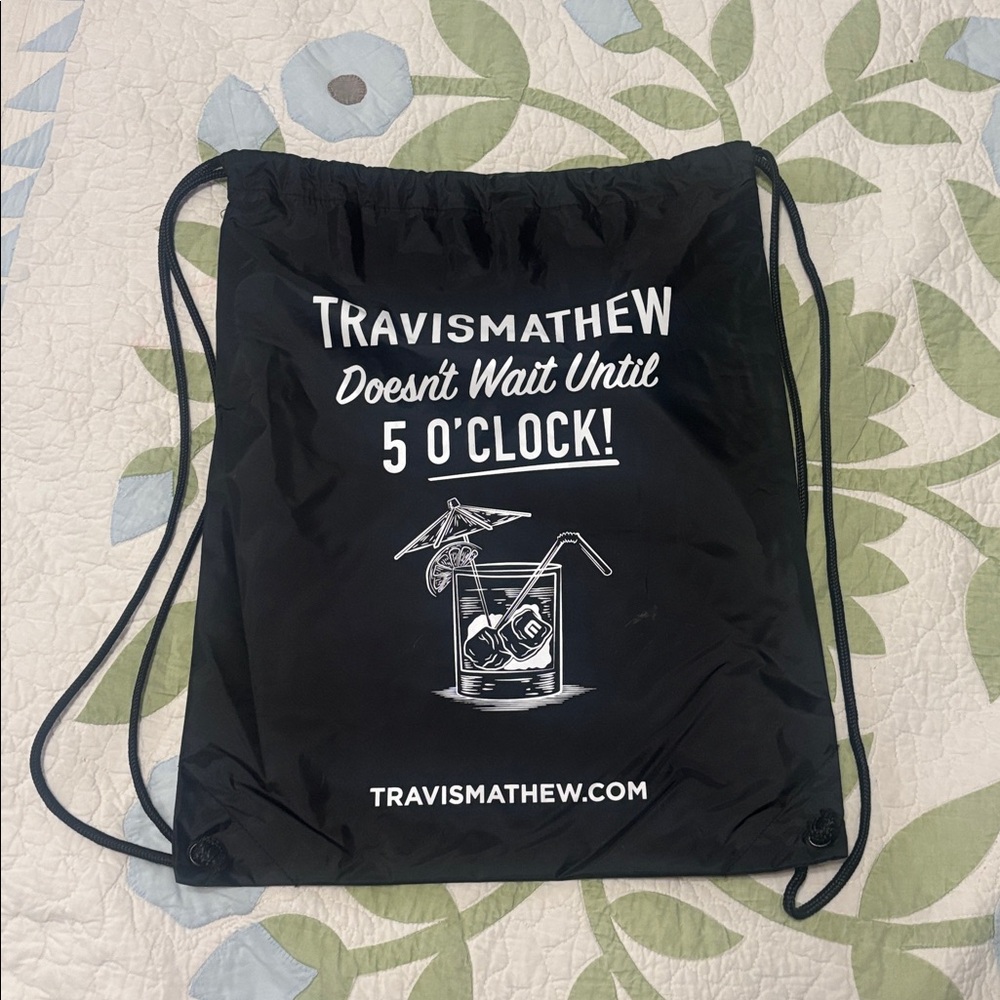 Travis Mathew Drawstring Backpack Bag NWOT
